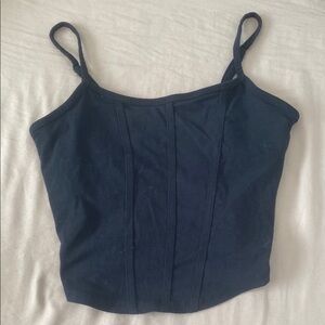 Women's Black Cropped Tank Top